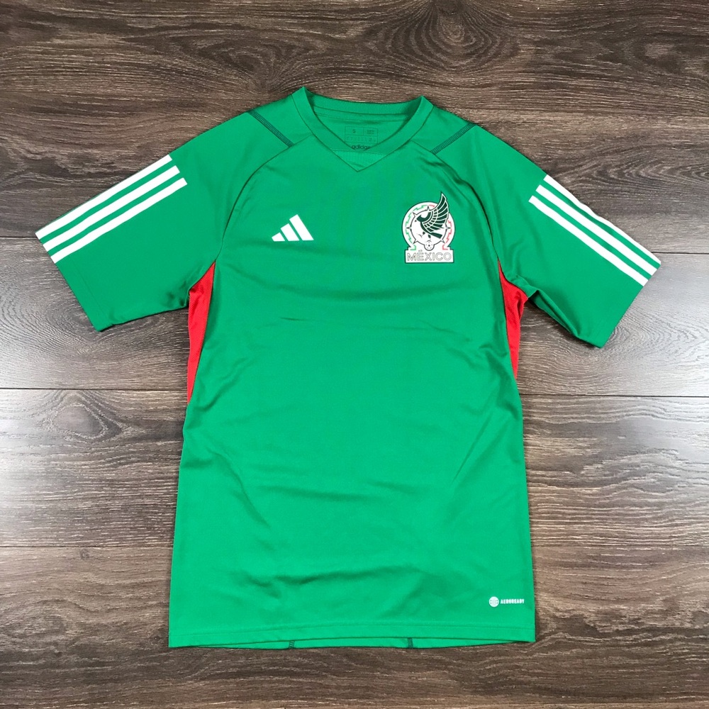 Adidas Aeroready Mexico National Football Team Mens Slim Fit Green Soccer Jersey